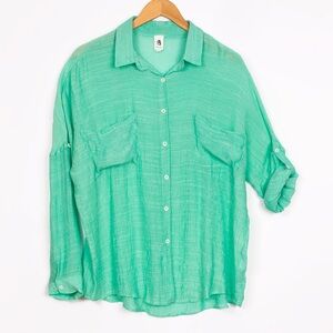 Elegant Mint Green Blouse